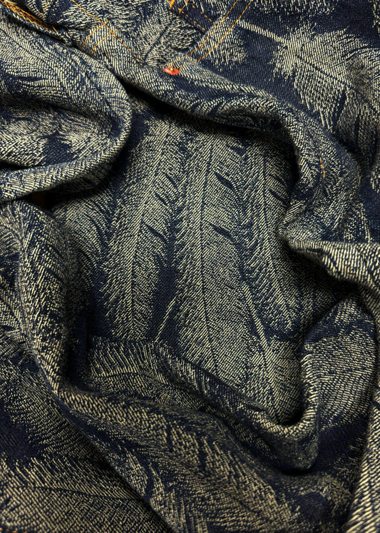 2024 Kapital 14 Ounce ‘Feather’ Jacquard Weave Flared Denim
