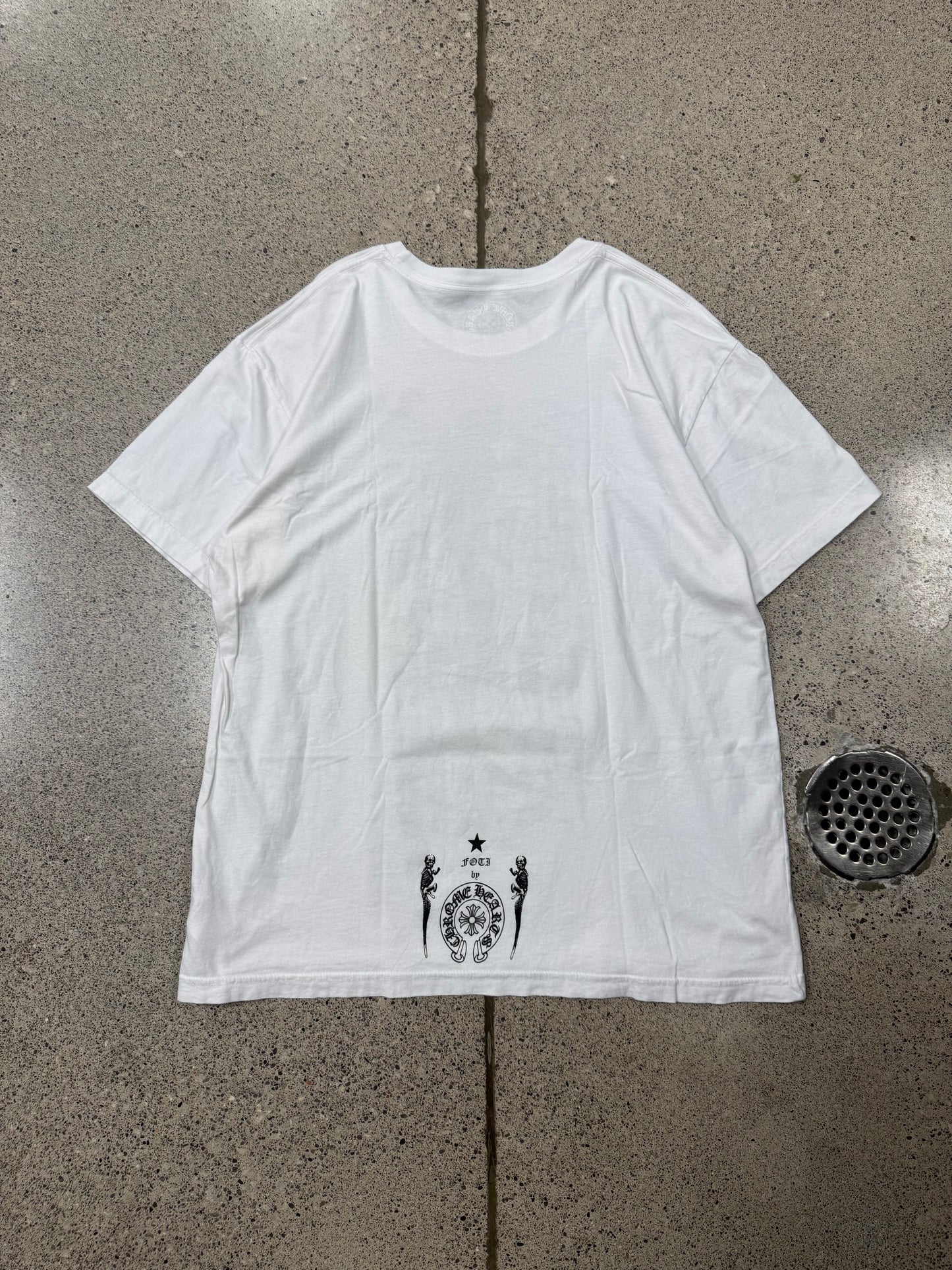 Chrome Hearts ‘Foti’ Skull Motif White Graphic T-Shirt