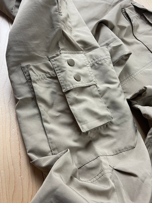PPFM Wide Leg Brown ‘Parachute’ Cargo Pants
