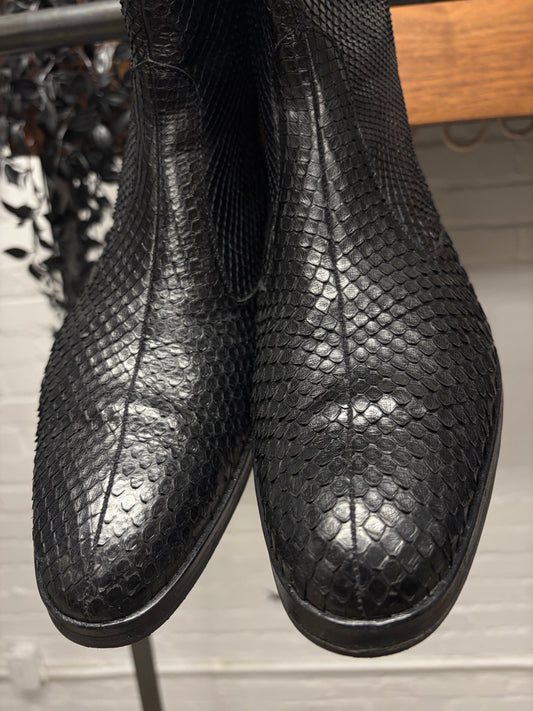 Helmut SS2002 Helmut Lang ‘Perch Skin’ Fish Leather Pointed Toe Boots