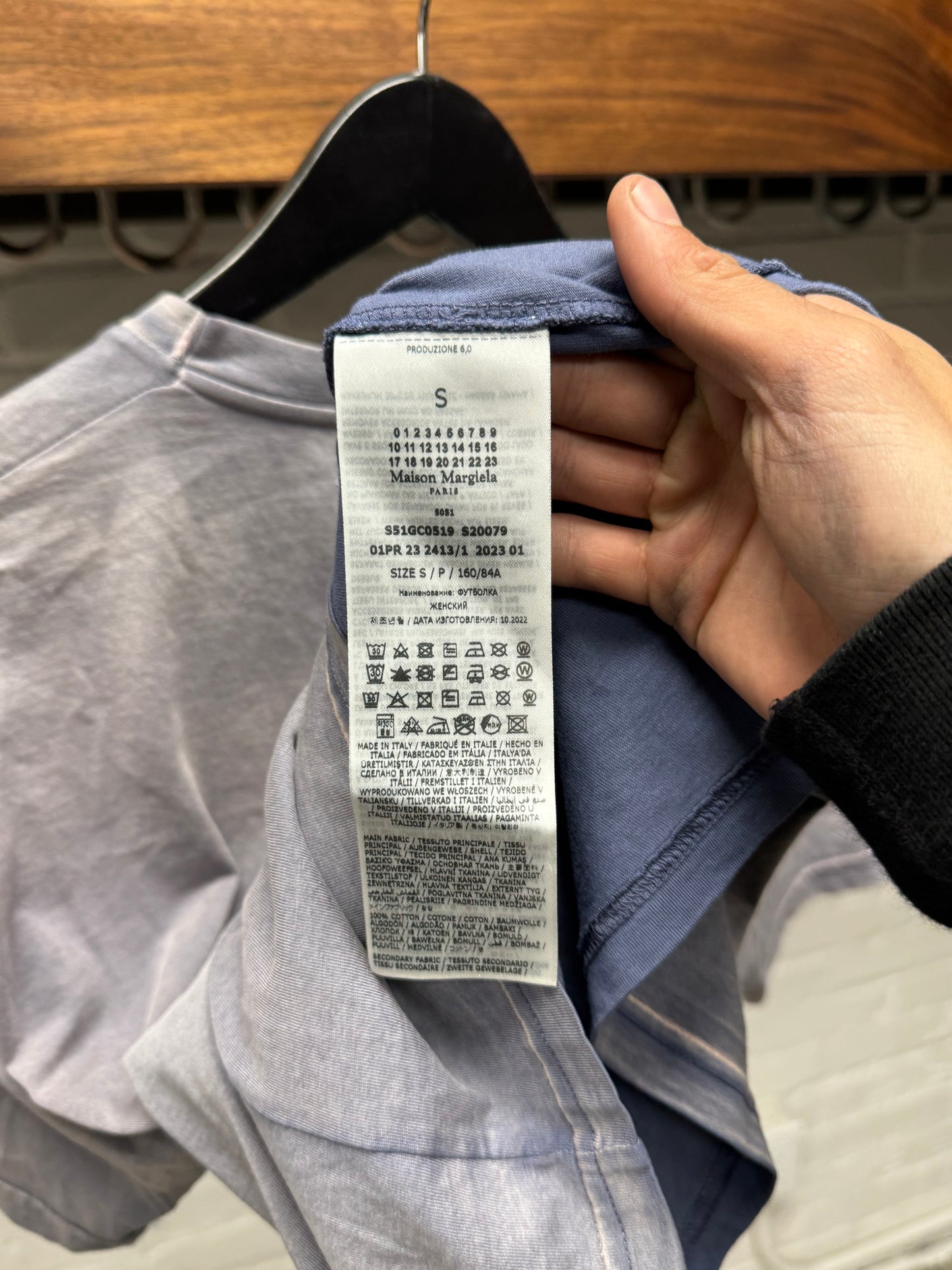 SS2023 Maison Margiela ‘Faded Collegiate Logo’ Cotton Jersey T-Shirt