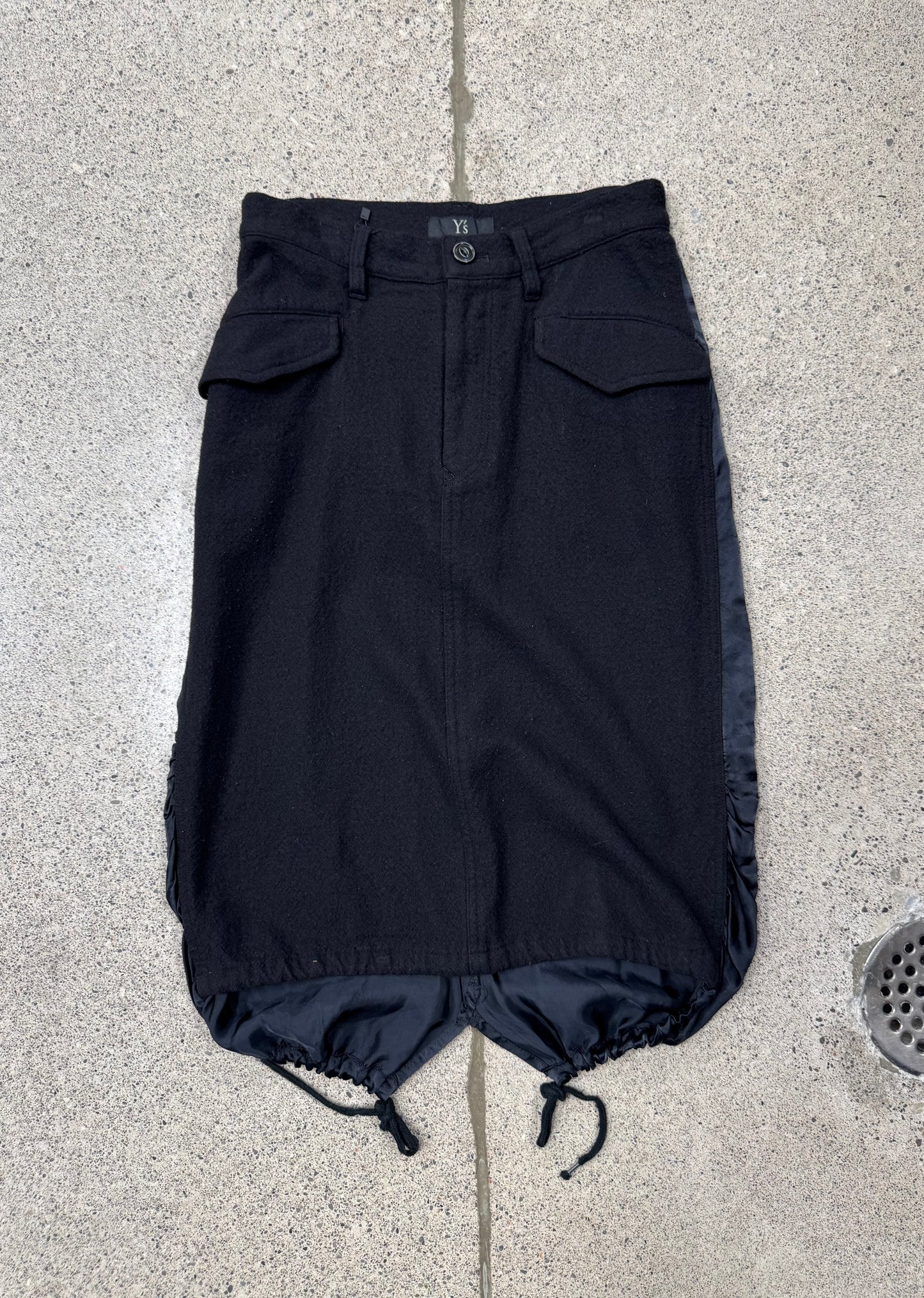 Yohji Yamamoto ‘Y’s’ Fishtail Wool/Silk Parachute Skirt