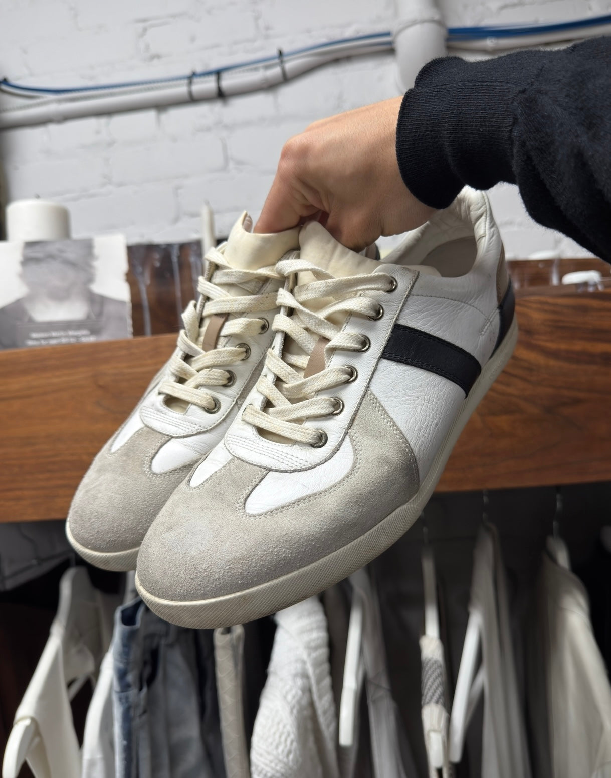 Dior Homme ‘B01 Matchpoint’ White Leather Low Top Sneakers