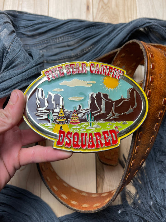 2000s Dsquared2 ‘Five Star Campin’ Western Buckle Belt