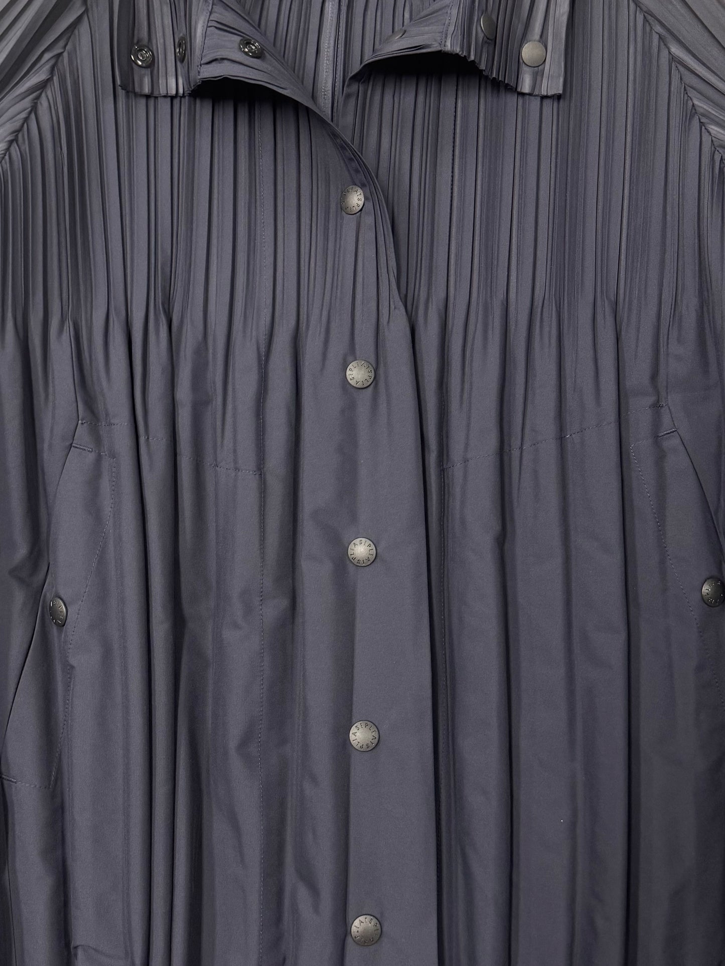 Issey Miyake ‘Pleats Please’ Navy Blue Pleated Windbreaker