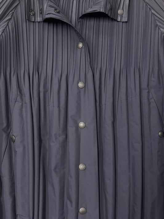 Issey Miyake ‘Pleats Please’ Navy Blue Pleated Windbreaker