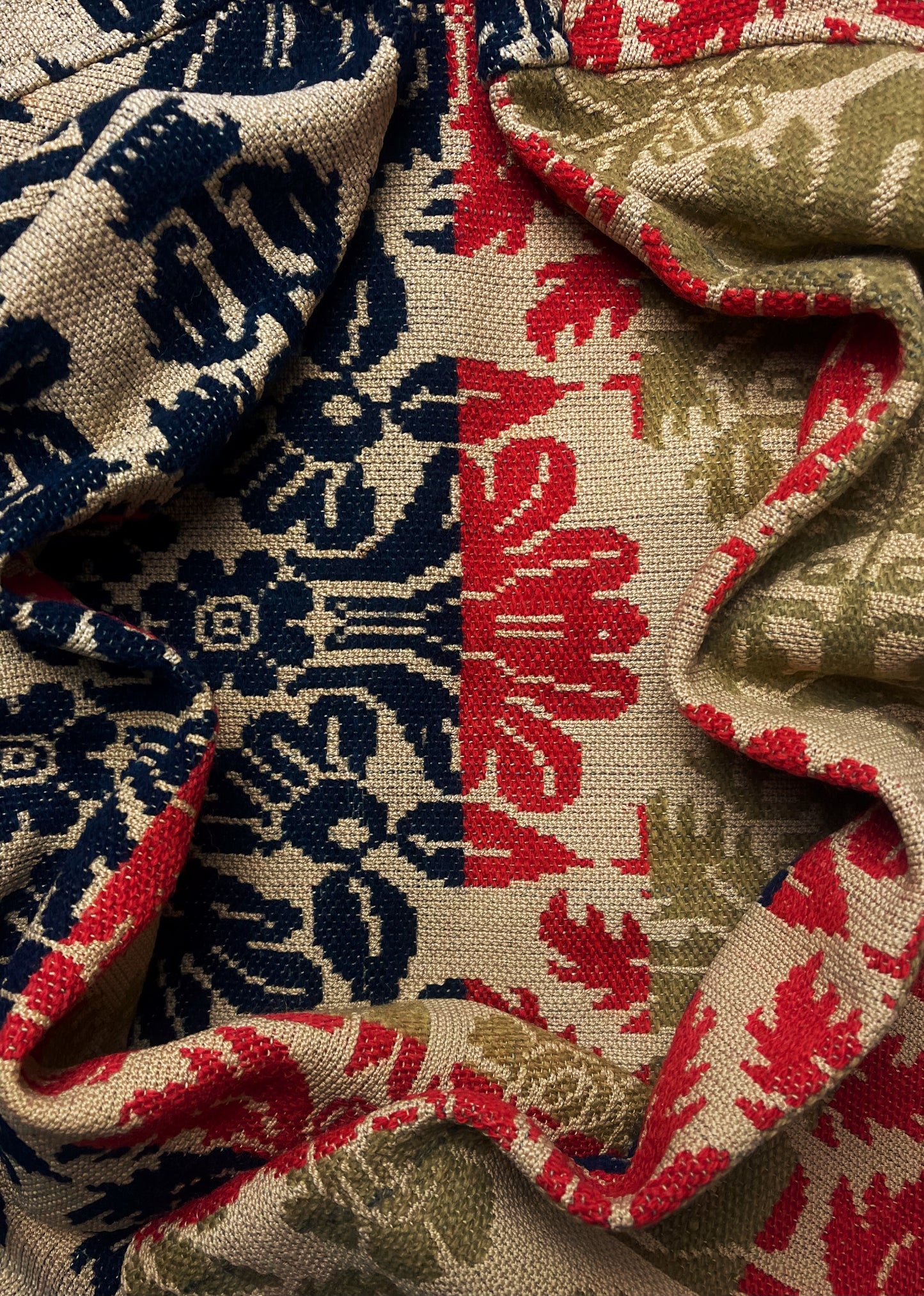 1/1 Bode Upcycled Vintage American Rug Patchwork Jacket