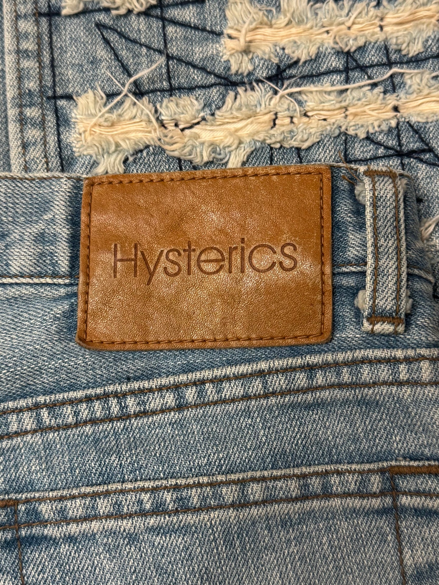 Hysteric Glamour Distressed Repair Light Wash Skinny Denim