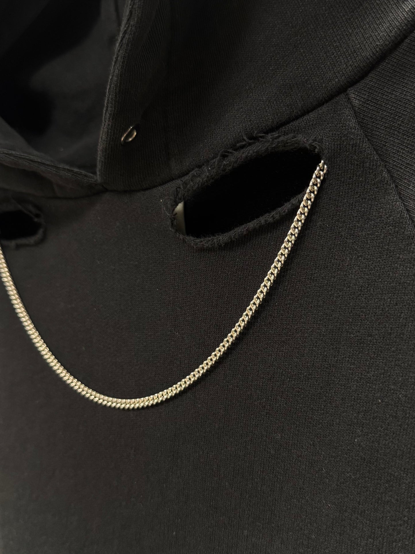 AW2013 Saint Laurent by Hedi Slimane ‘Chain Distressed’ Pullover Hoodie