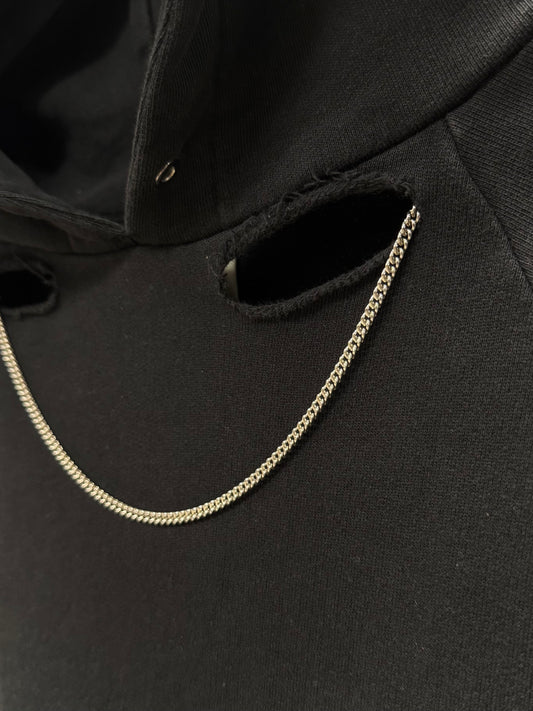 AW2013 Saint Laurent by Hedi Slimane ‘Chain Distressed’ Pullover Hoodie