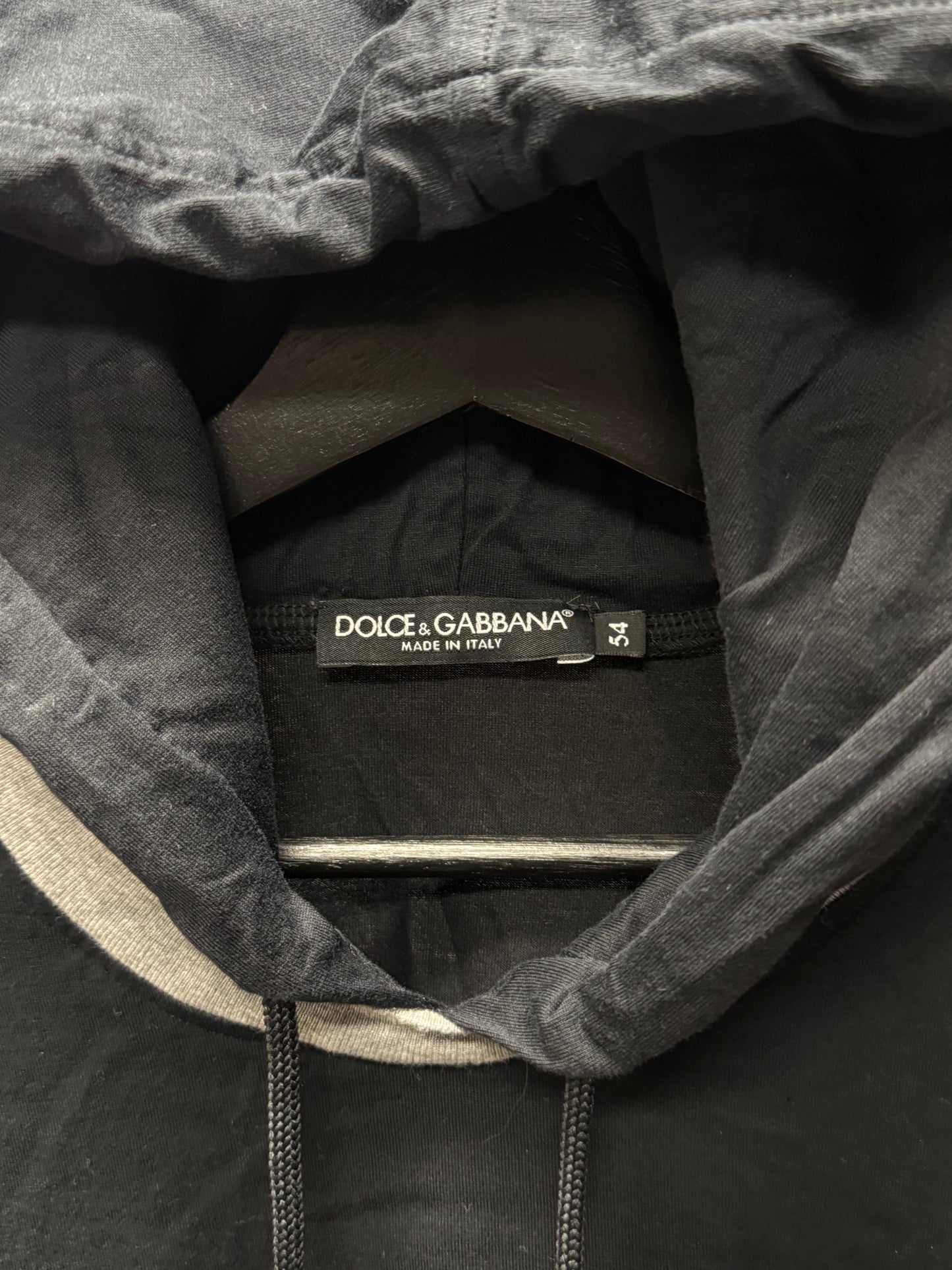 Dolce & Gabbana ‘Double Layered’ Black/Grey Cotton Hoodie