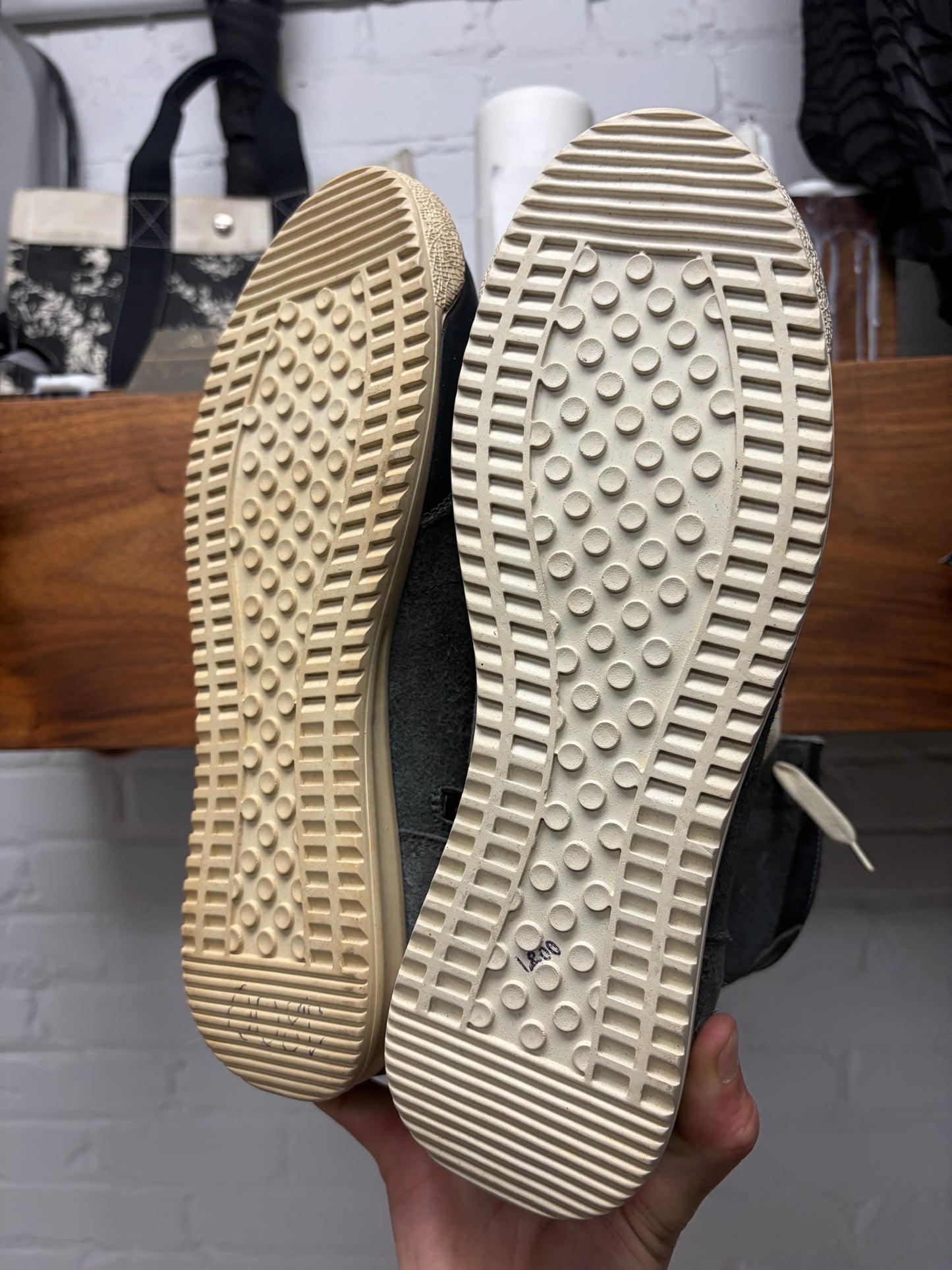 Maison Margiela Leather ‘Boxing’ Lace Up High Top Sneakers