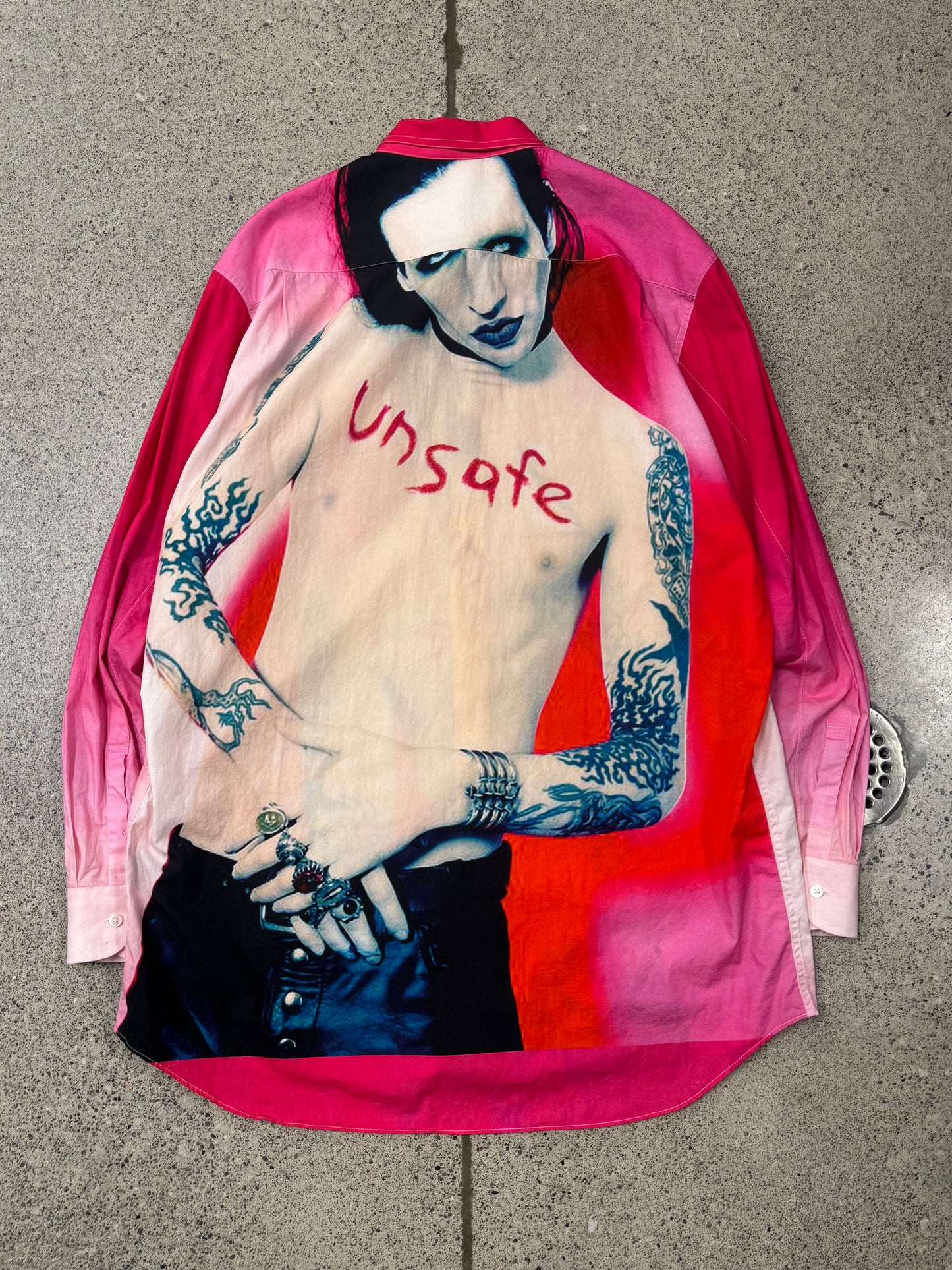 AW2019 Vetements ‘Marilyn Manson’ Full Color Button Down Shirt