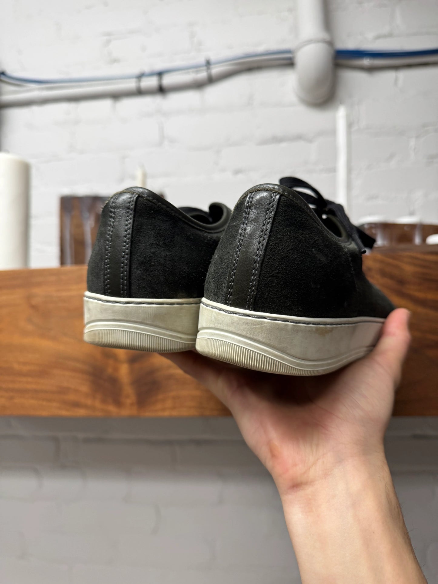 Lanvin ‘Skate’ Forest Green Low Top Sneakers