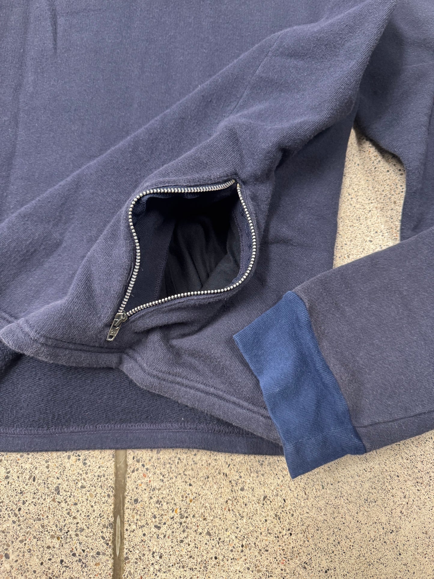 1997 Helmut Lang ‘Contrast Cuff’ Single Zip Pocket Pullover Hoodie