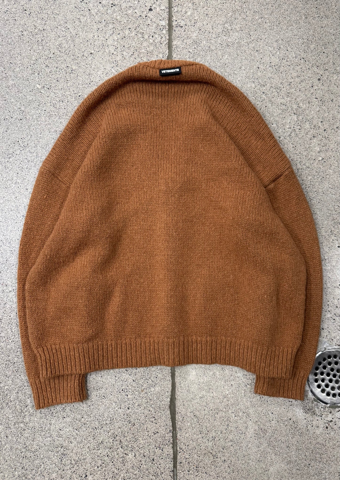 Vetements ‘Fancy Button’ Oversized Wool Cardigan
