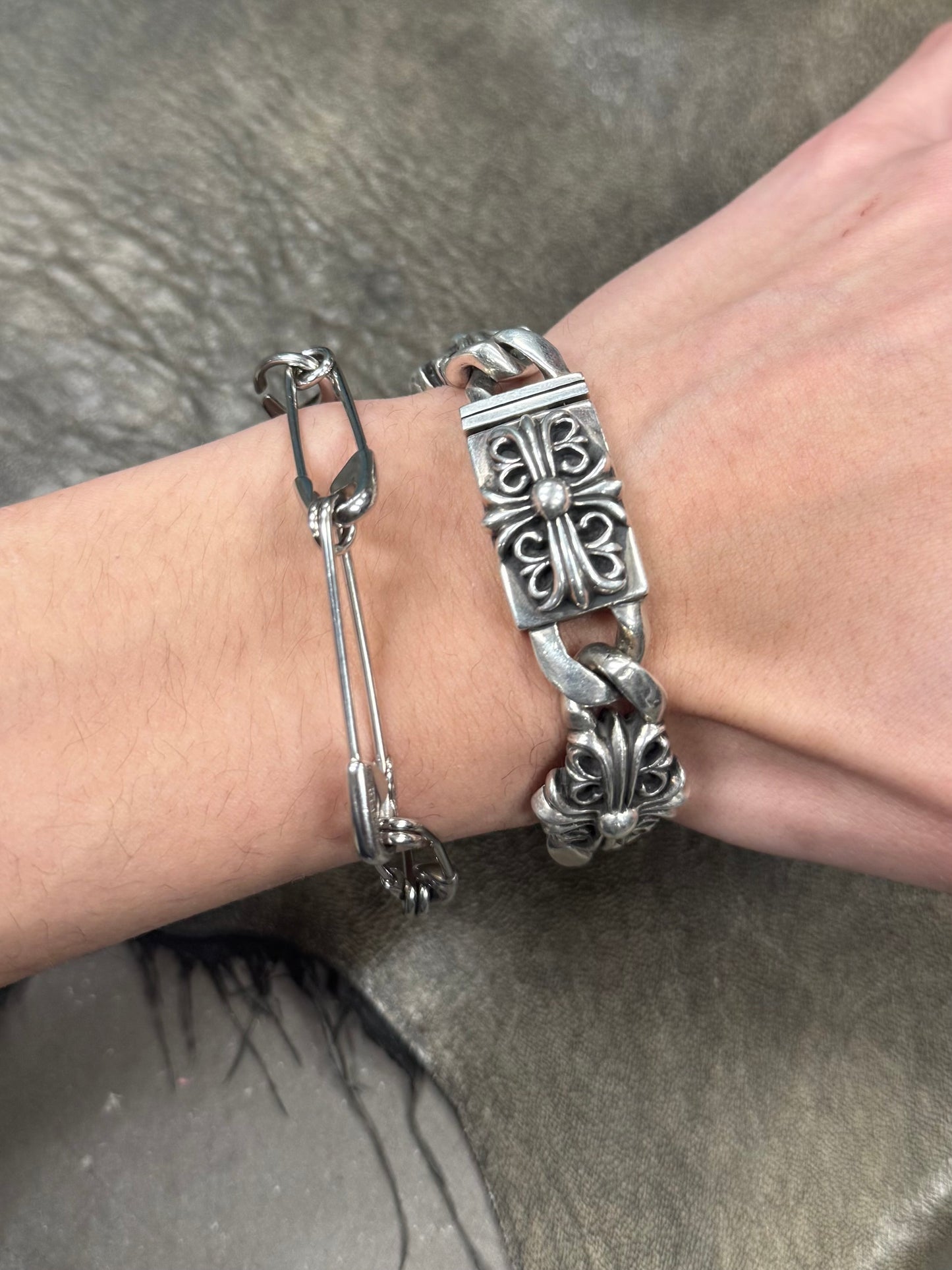 Chrome Hearts ‘Keeper Link’ 925 Silver Bracelet