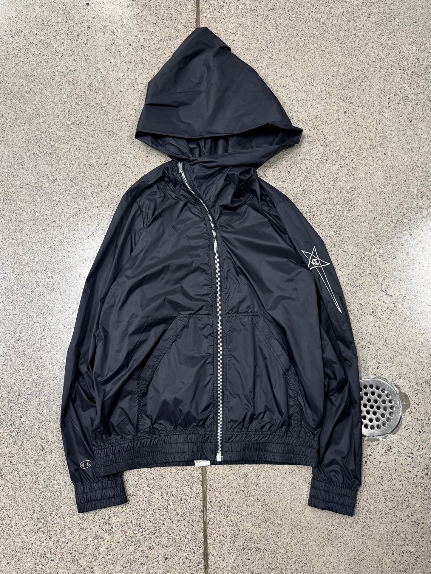Rick Owens x Champion Mountain Zip Hooded Rain Jacket