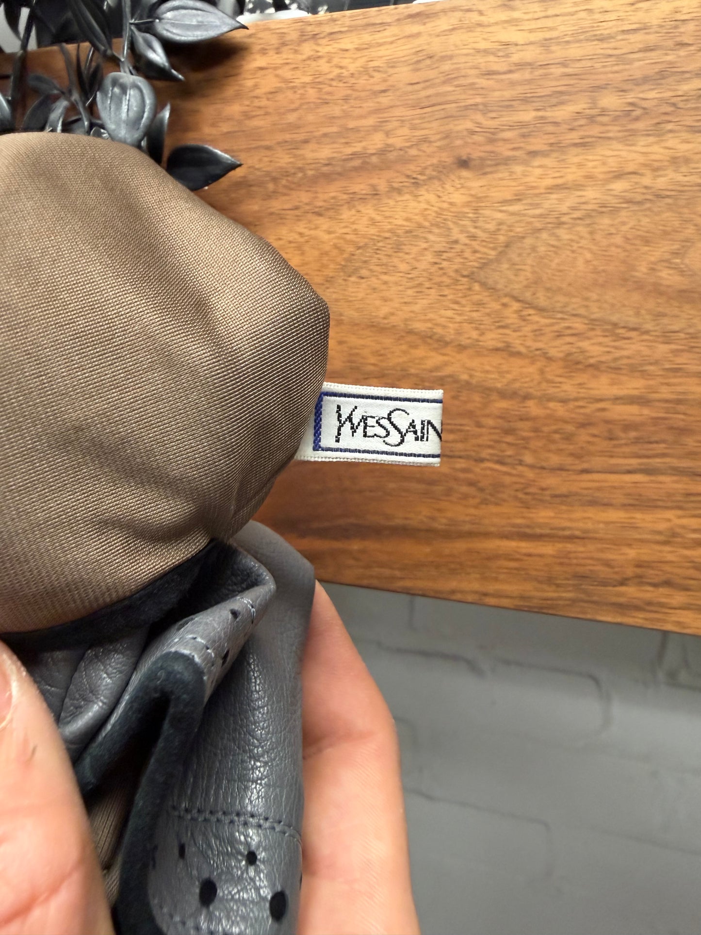 Vintage Yves Saint Laurent ‘Laser Perforated’ Leather Gloves