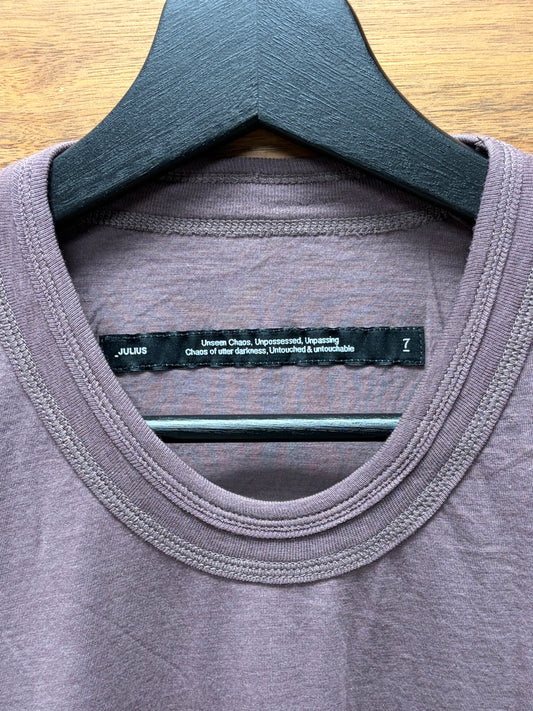 AW2025 Julius ‘Ash Purple’ Double Layered Semi-Sheer T-Shirt
