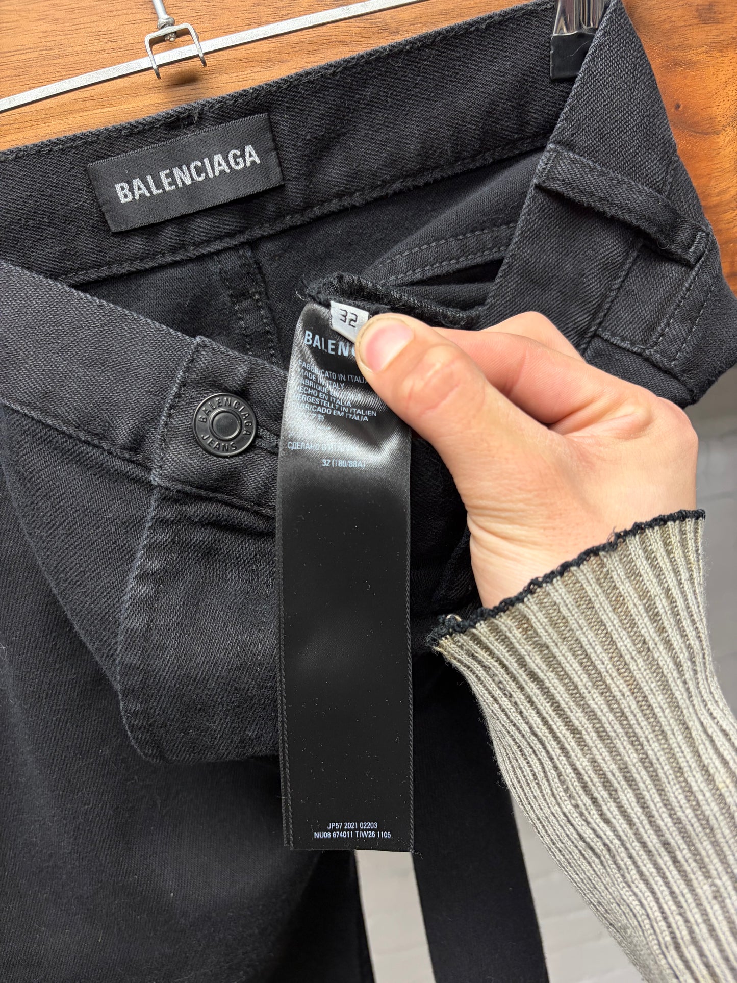 2021 Balenciaga Black Skinny Jeans