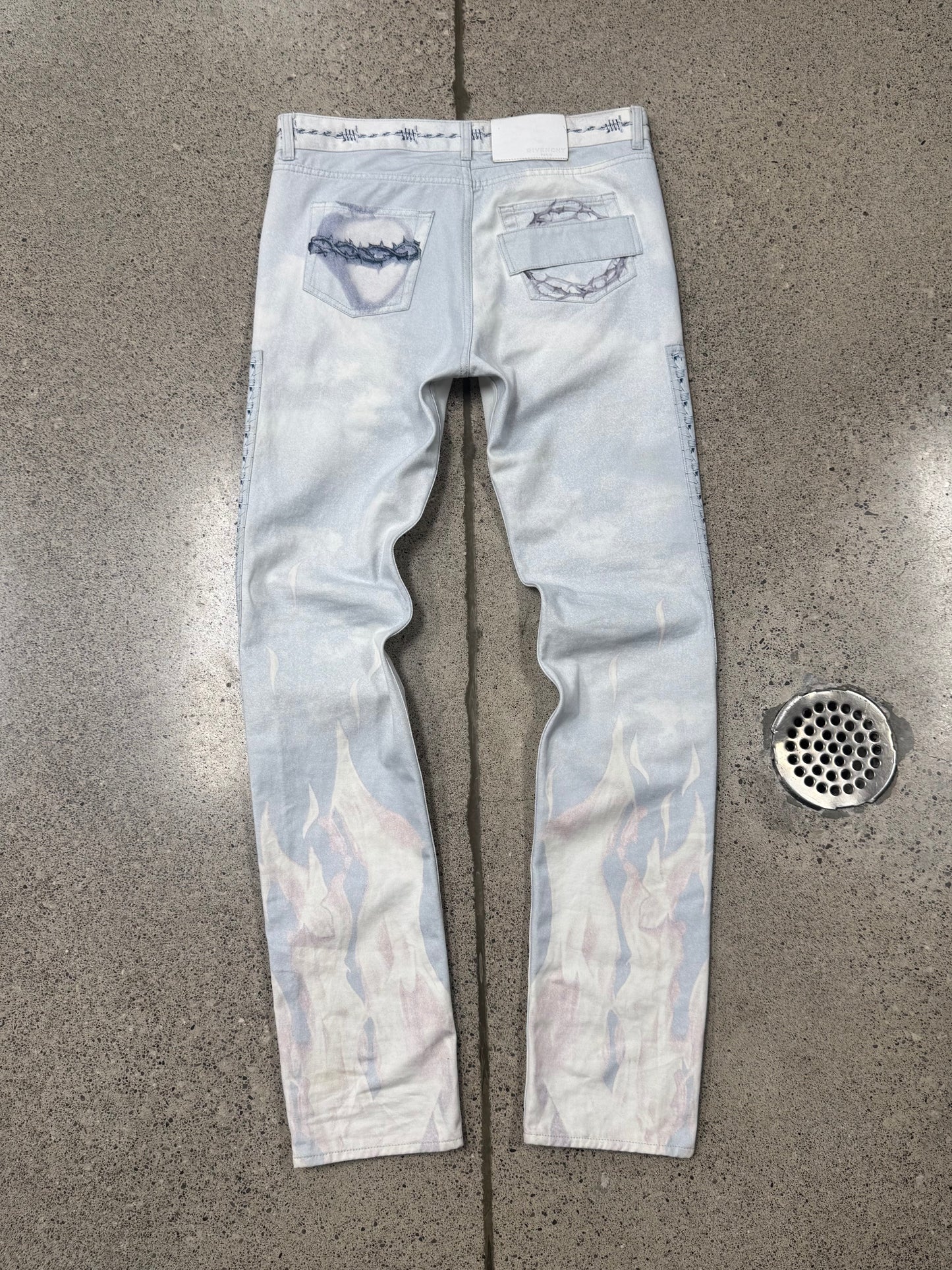 SS2016 Givenchy ‘Jesus in Thorns’ Carpenter Skinny Denim