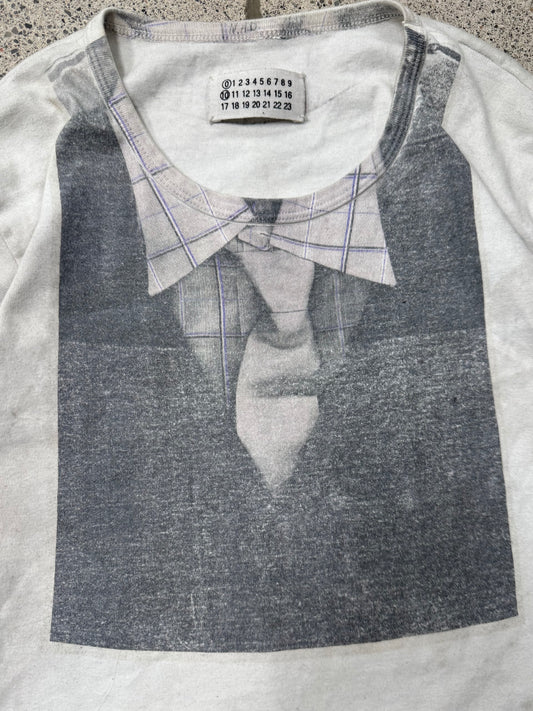 1999 Maison Martin Margiela ‘Trompe L’œil’ Artisinal Shirt and Tie T-Shirt