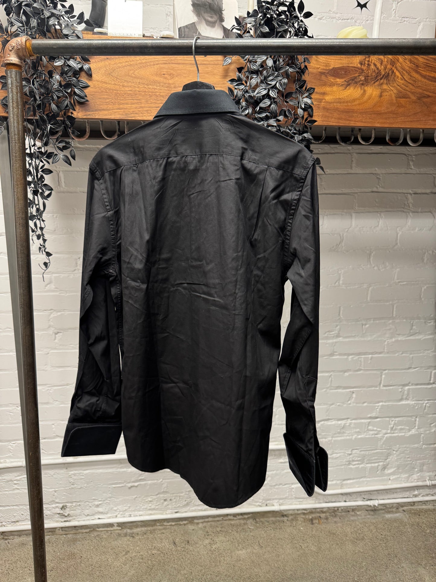 2000s Gucci Pleated Sleeve ‘Snakeskin’ Accent Shirt
