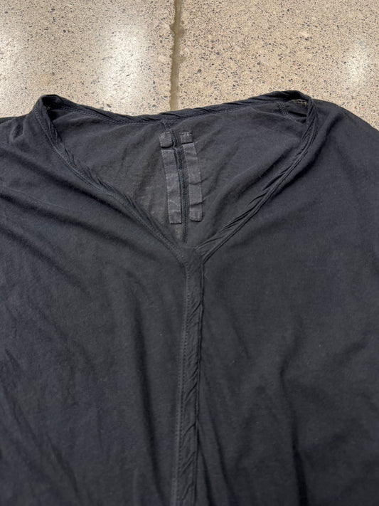 Rick Owens DRKSHDW ‘Baseball Collar’ Black Sleeveless Top