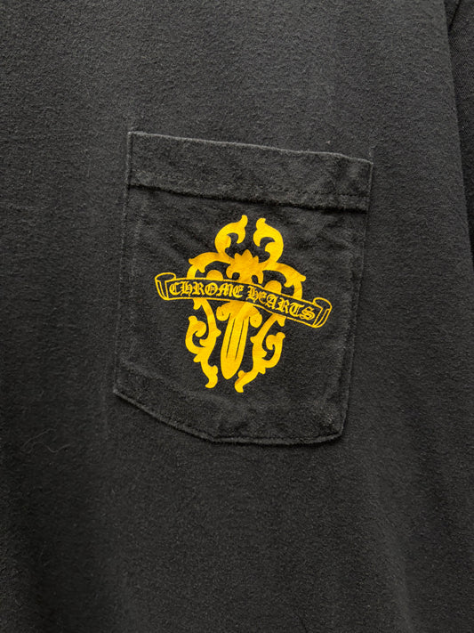 Vintage Chrome Hearts ‘Vine Dagger’ Black/Yellow Graphic T-Shirt