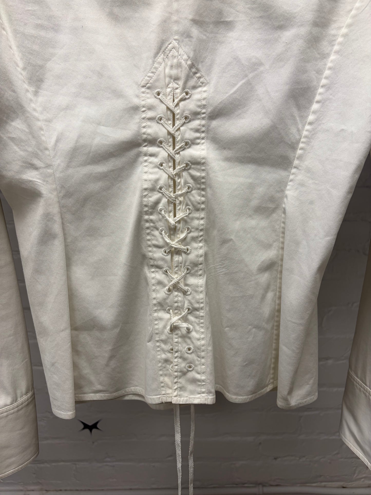 SS2002 Gucci by Tom Ford ‘Corset Lace’ White Button Up Collared Shirt
