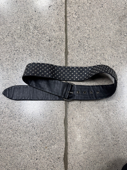 Saint Laurent Studded Lambskin Leather Belt