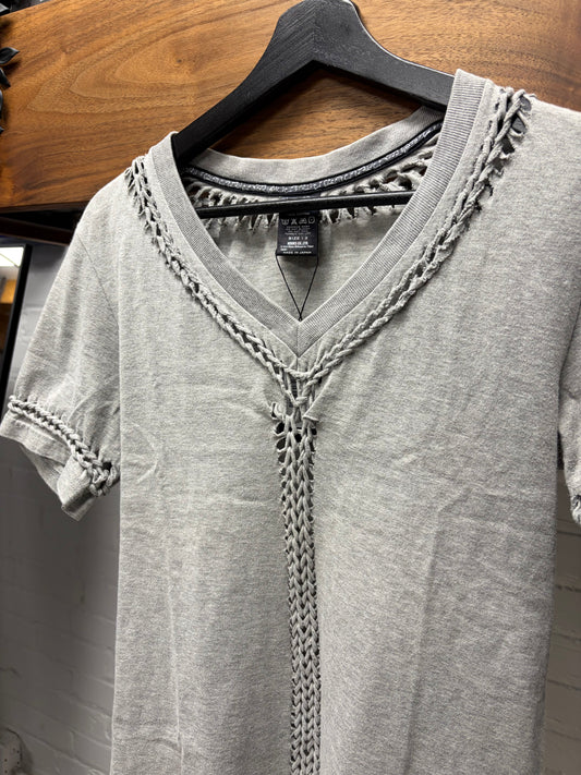 SS2007 Number (N)ine ‘Rope Woven’ Grey Short Sleeve Shirt