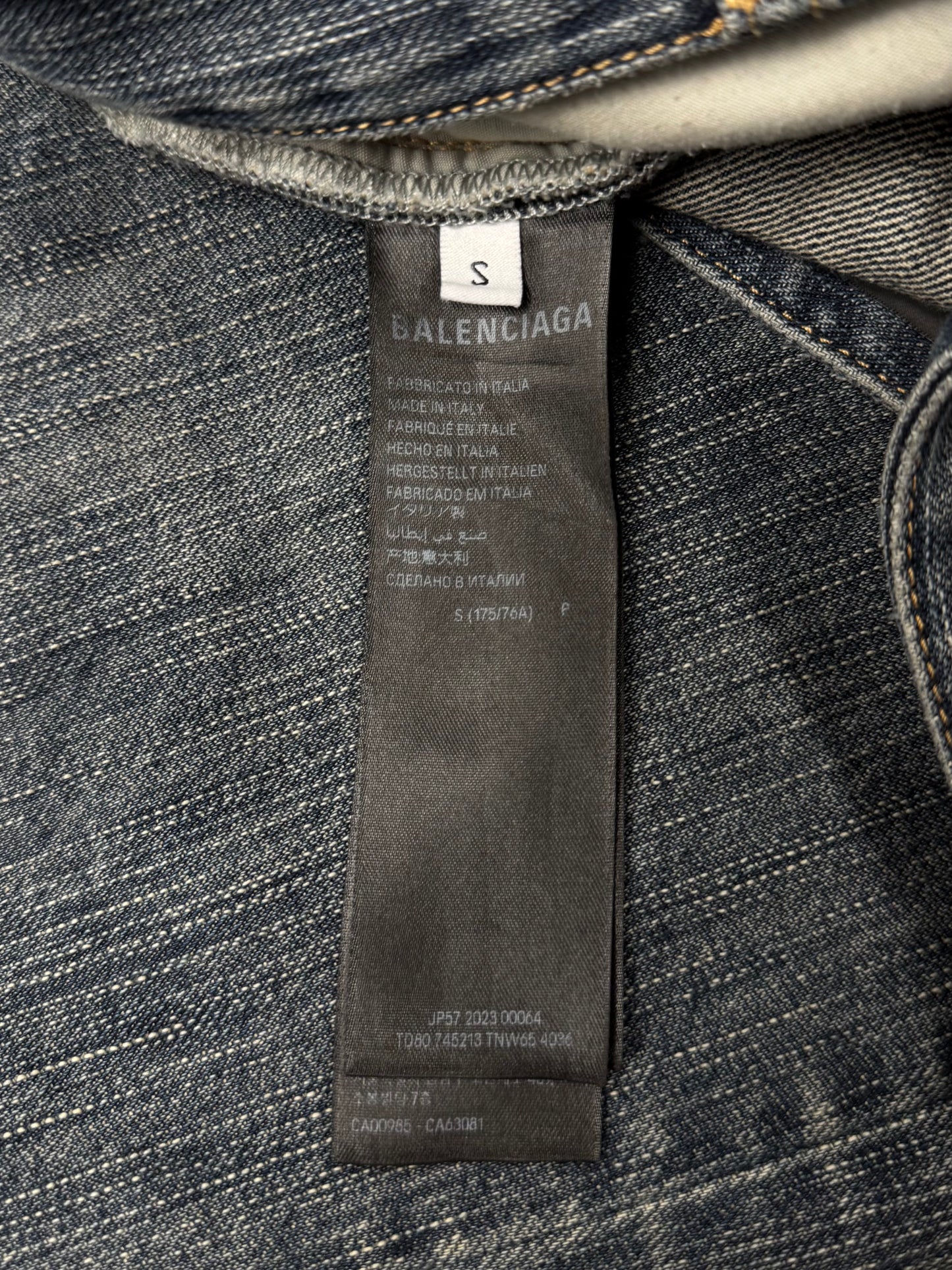 2023 Balenciaga Baggy ‘Slate Blue’ Wide Leg Denim