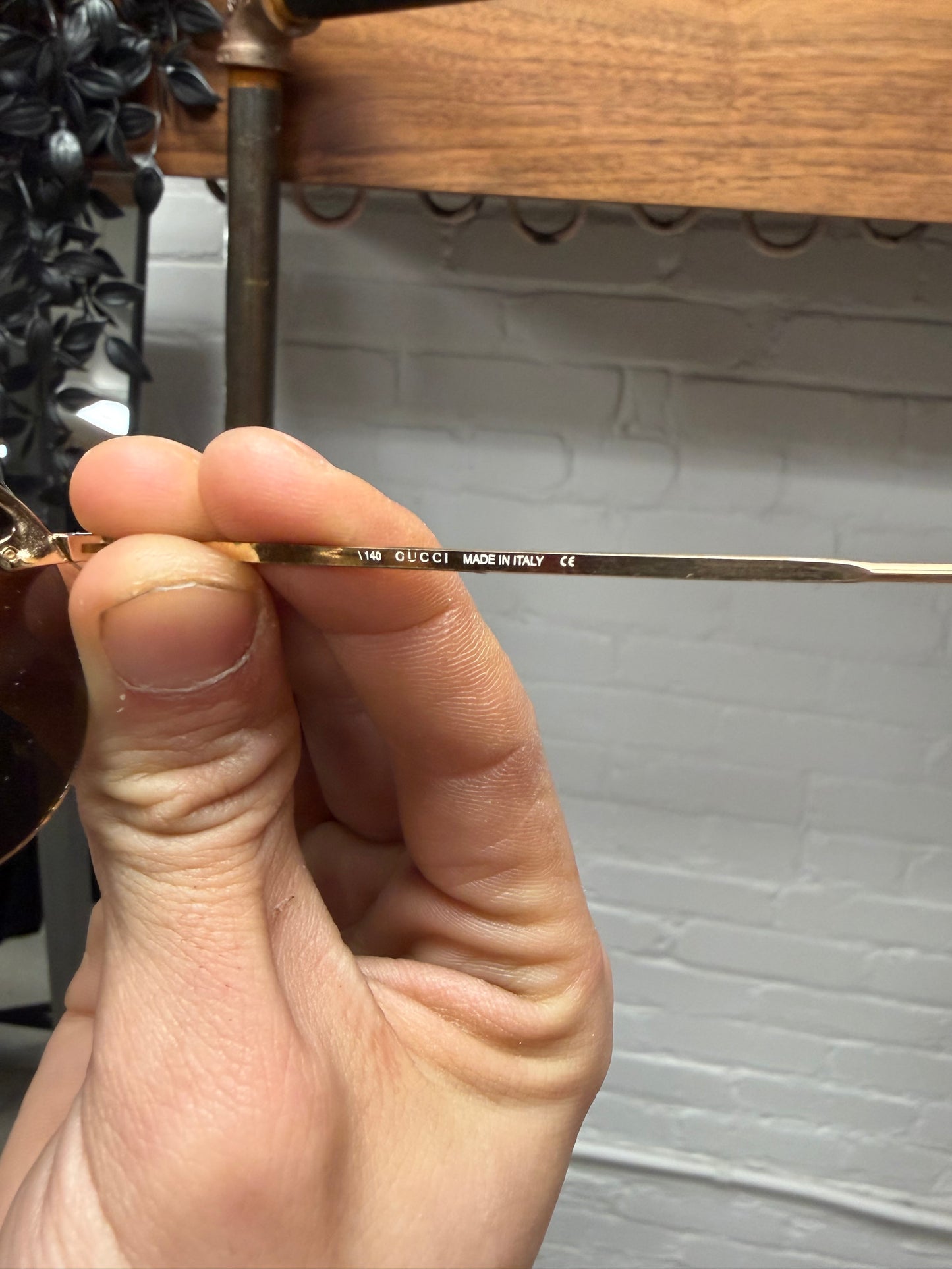 SS1997 Gucci by Tom Ford Monogram Lens ‘Teardrop’ Aviator Sunglasses