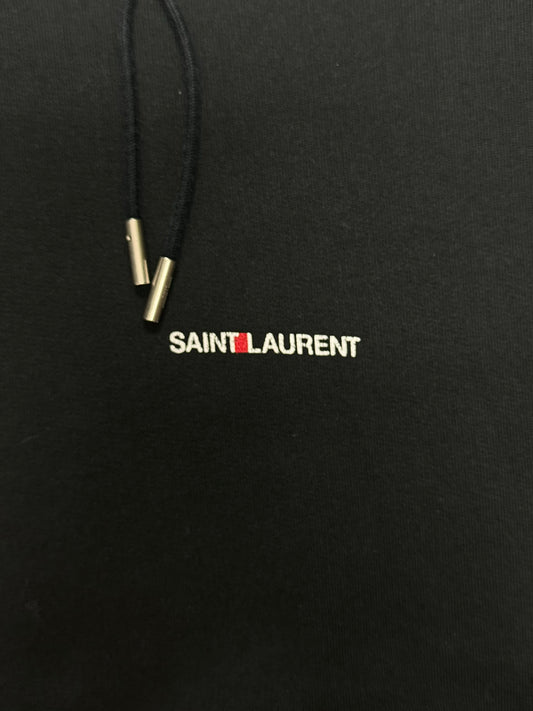 AW2017 Saint Laurent Black Box Logo Hoodie