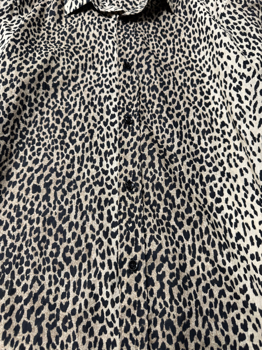SS2014 Saint Laurent ‘Babycat’ Leopard Print Button Down Shirt
