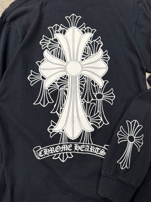 Chrome Hearts Cemetery Cross Flood Long Sleeve Shirt