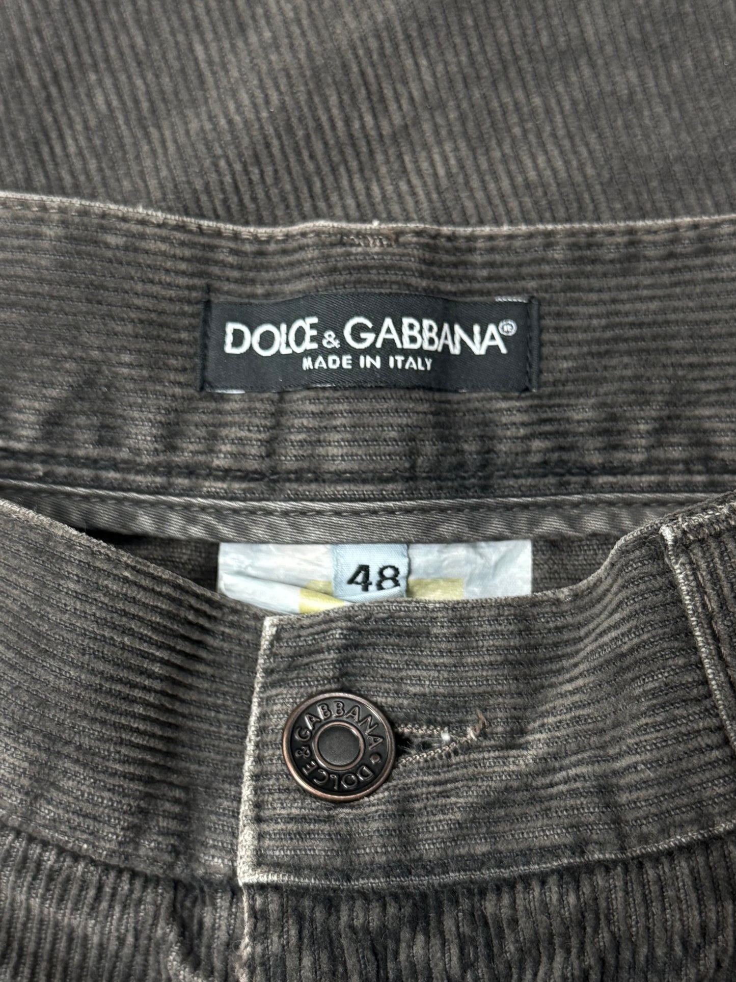 Dolce & Gabbana Mainline Brown Corduroy Bootcut Pants