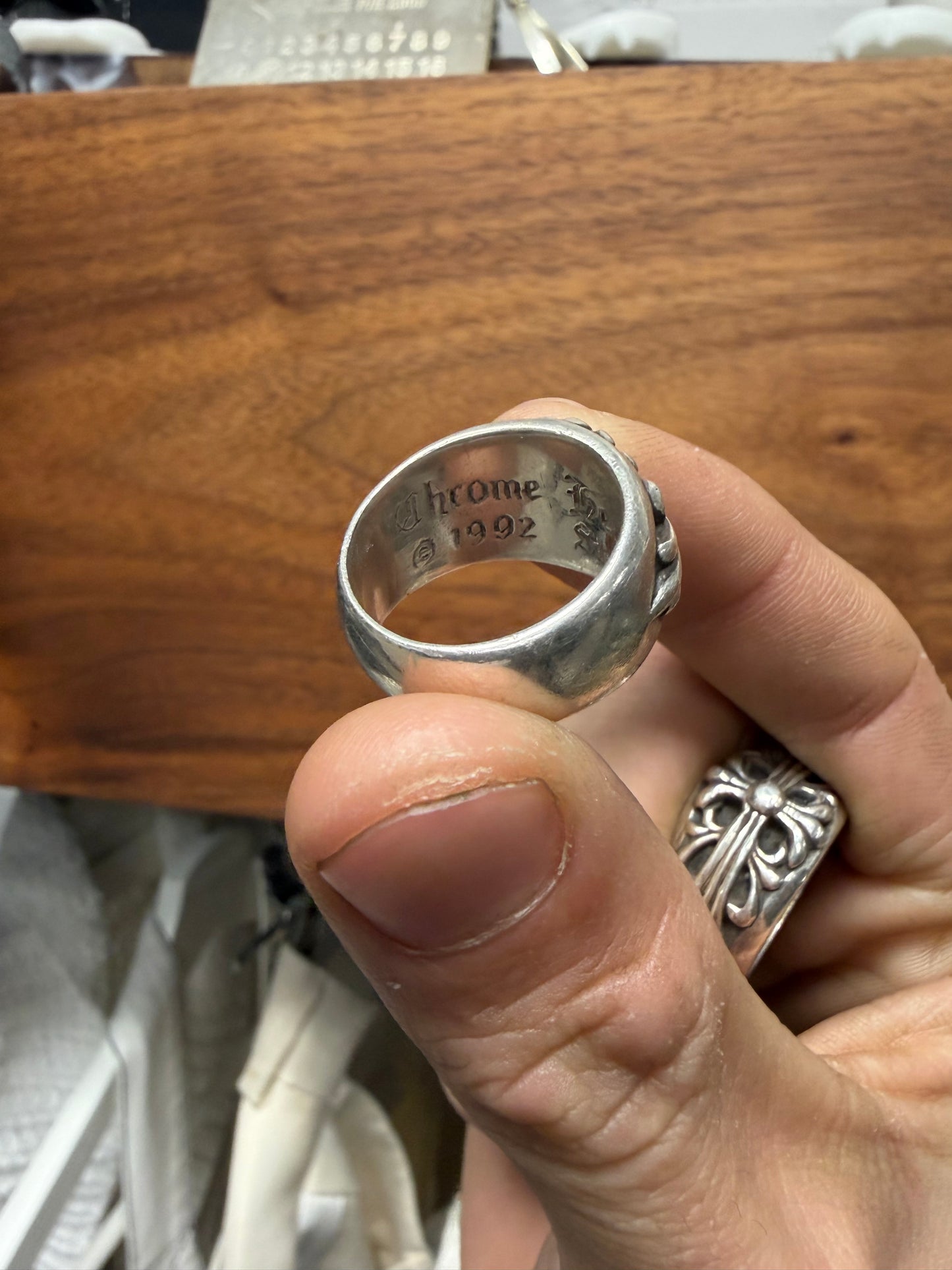 Chrome Hearts ‘Floral Cross’ 925 Silver Ring