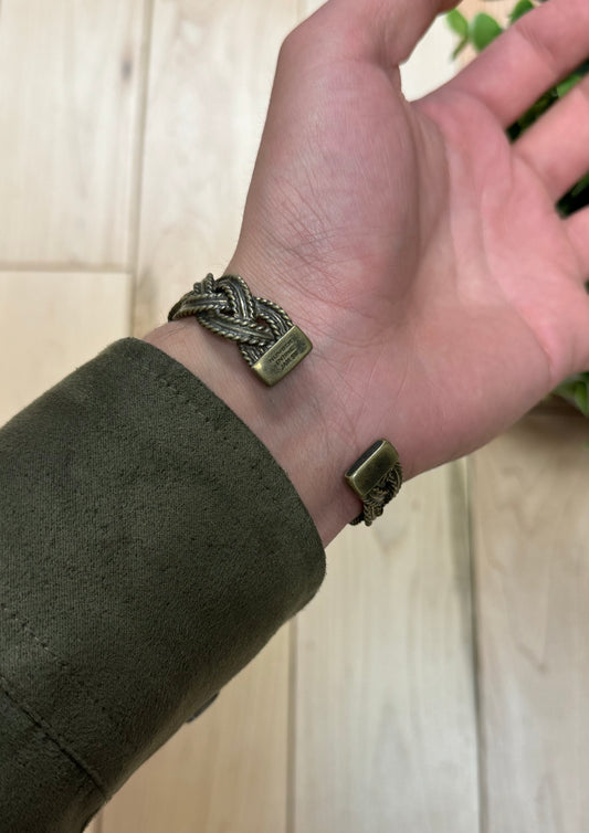Number (N)ine x Jam Home Made ‘Woven’ 925 Silver Bangle Bracelet