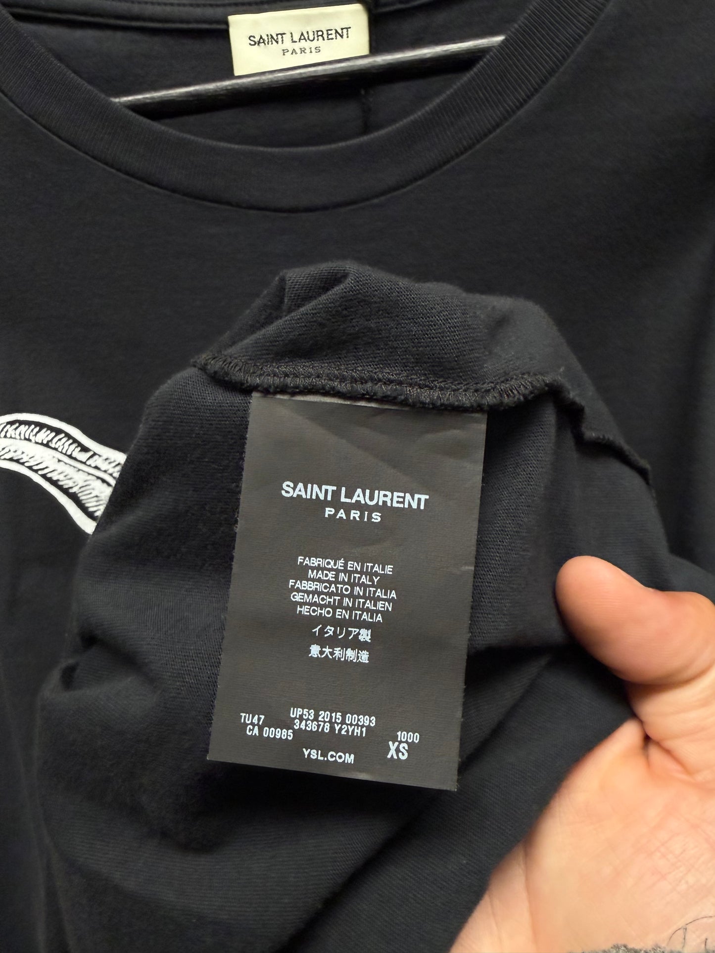 2013 Saint Laurent by Hedi Slimane ‘YSL’ Serpent Logo Black/White Graphic T-Shirt