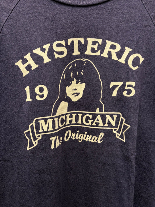 Hysteric Glamour Vintage Inspired ‘Michigan 1975’ Crest Logo Long Sleeve