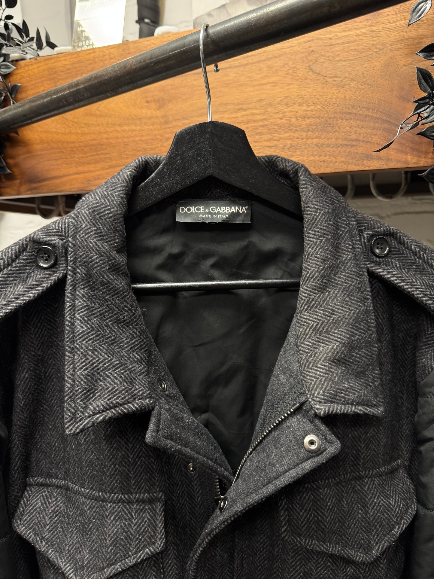 2000s Dolce & Gabbana Wool/Down Fill Hybrid ‘Hunting’ Jacket