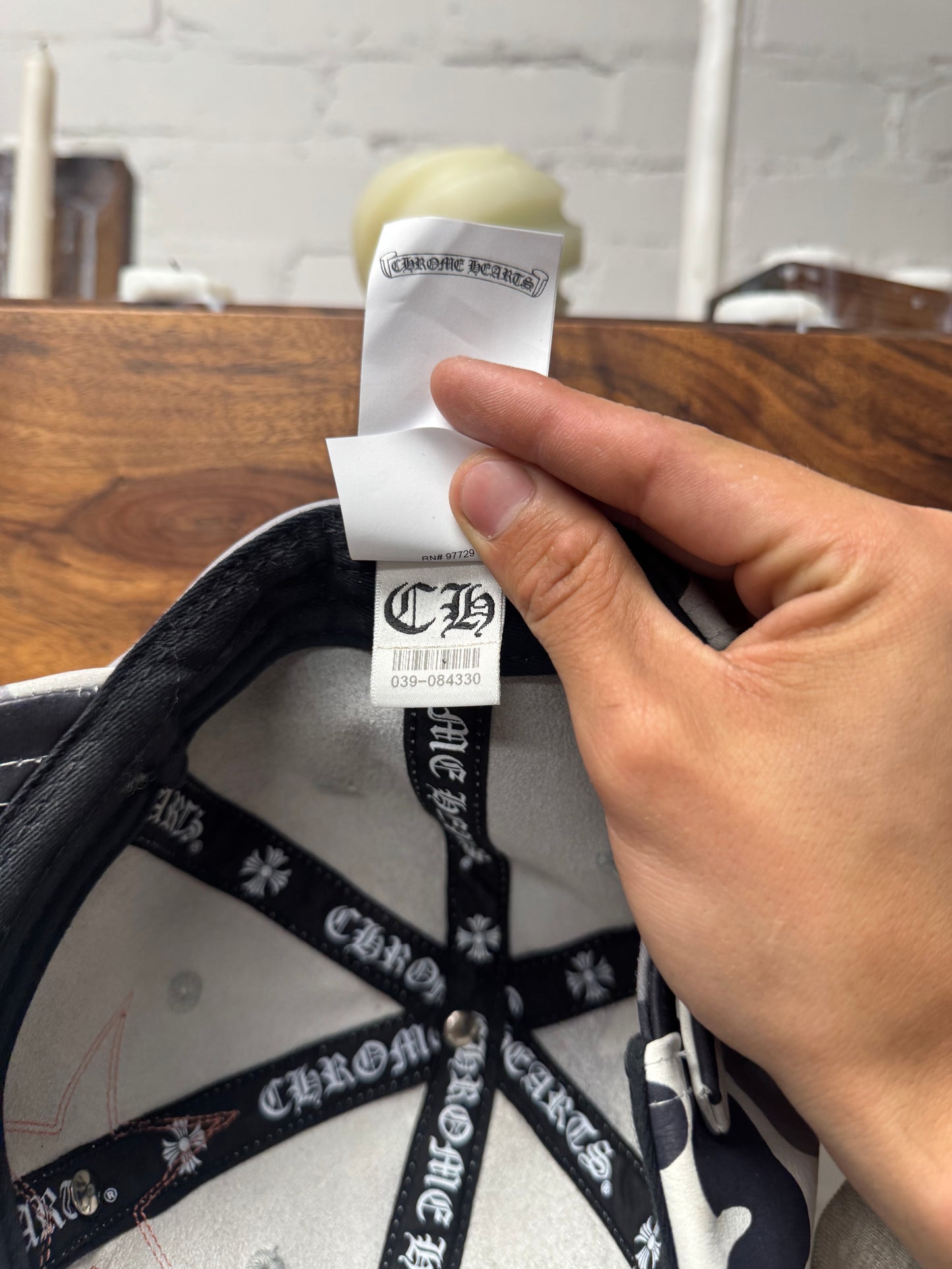 Chrome Hearts ‘Snow Camo’ Leather Star Patch ‘Gunslinger’ Strap-back Hat