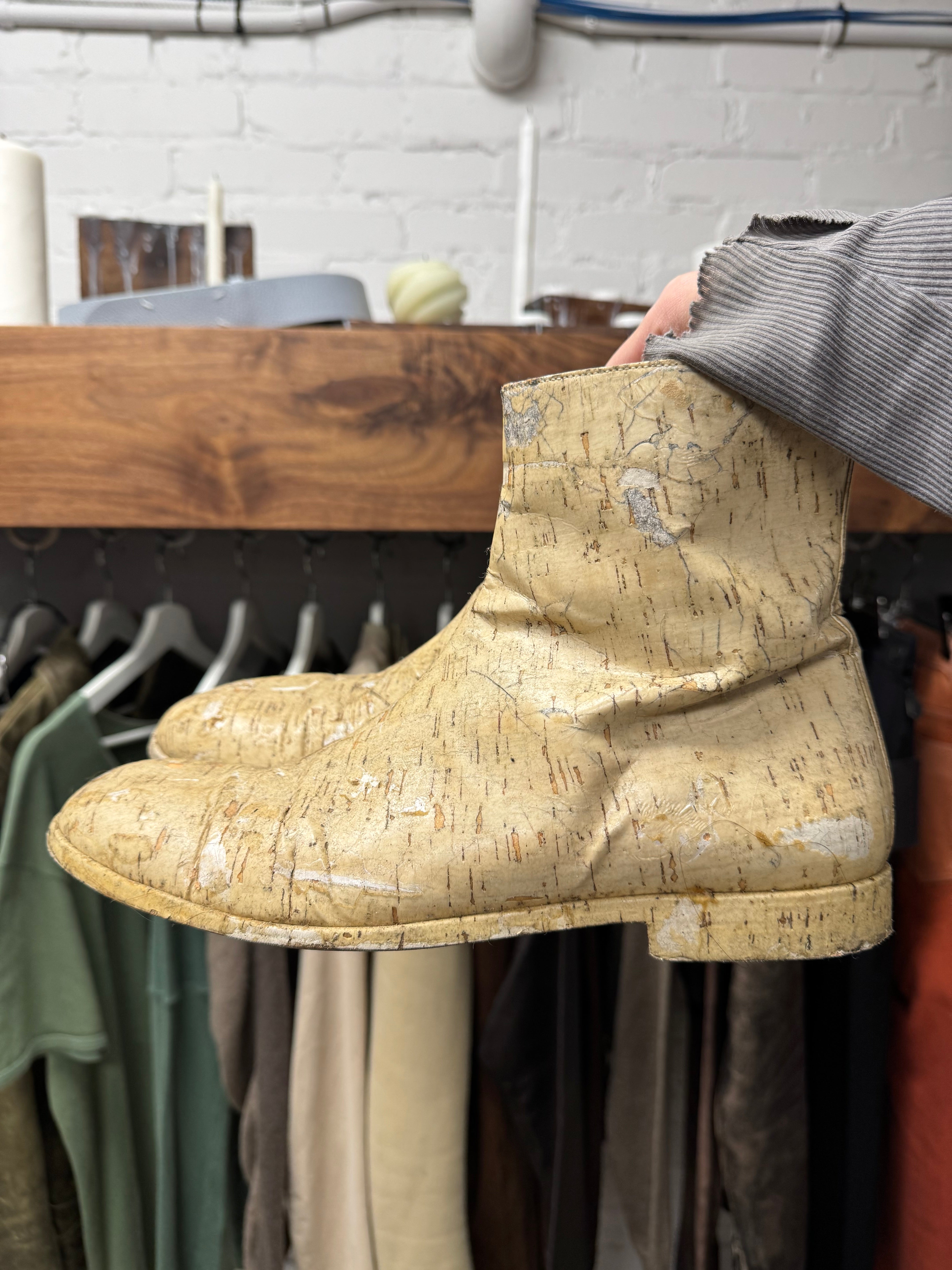 SS2013 Maison Margiela 'Vinyl Cork' Side-Zip Boots – Alex