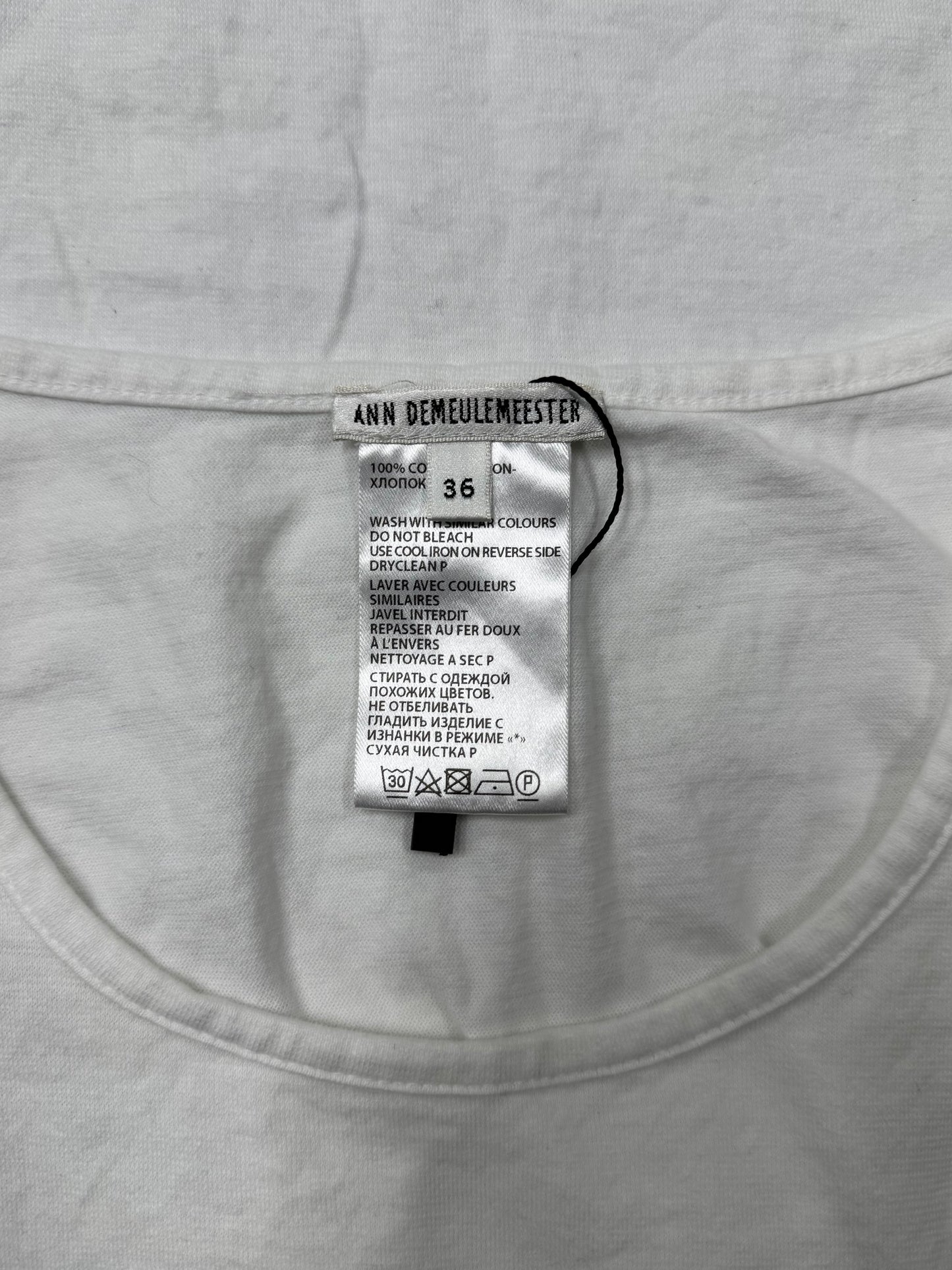 Ann Demeulemeester Circle Logo Cutoff Tank Top