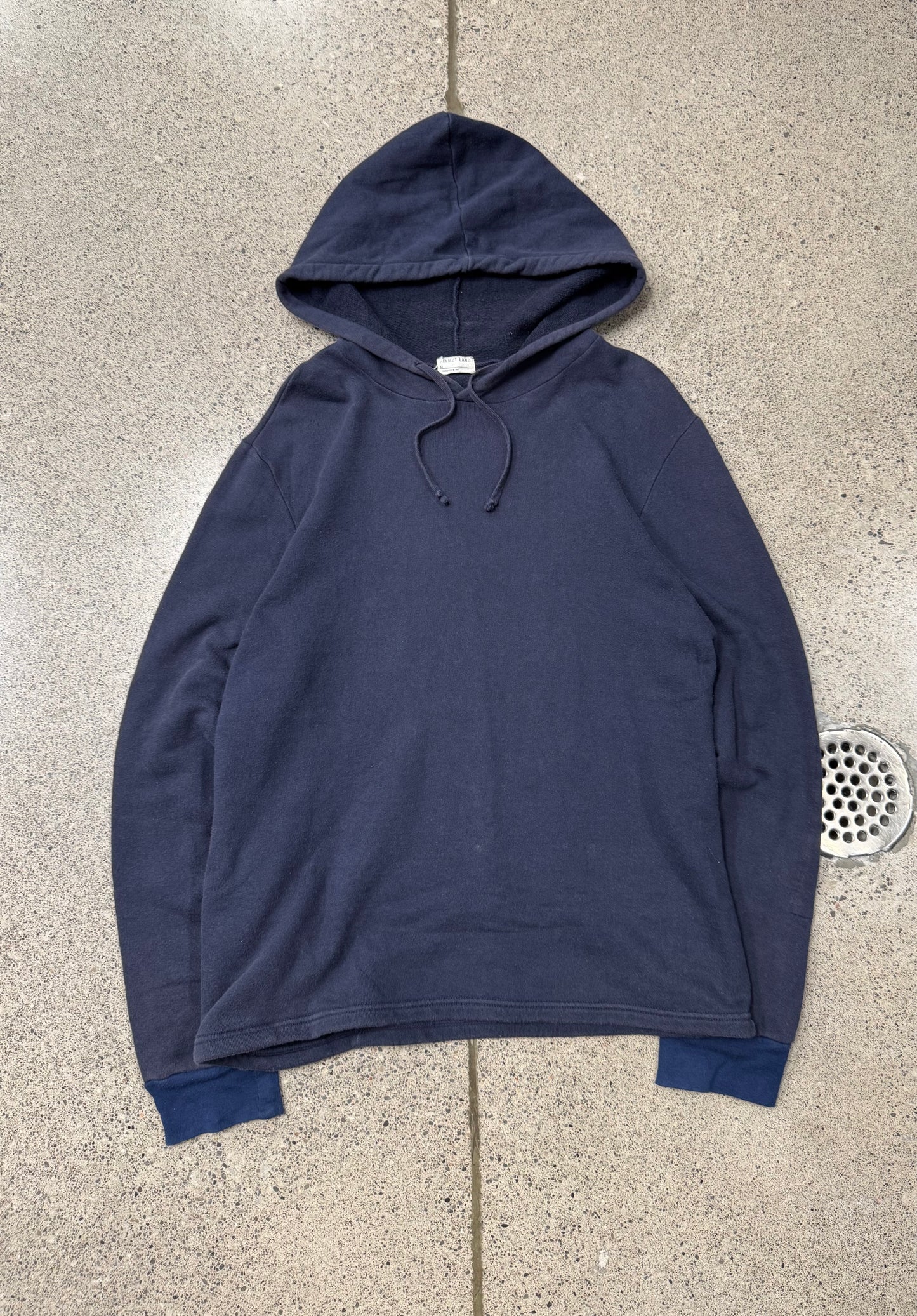 1997 Helmut Lang ‘Contrast Cuff’ Single Zip Pocket Pullover Hoodie