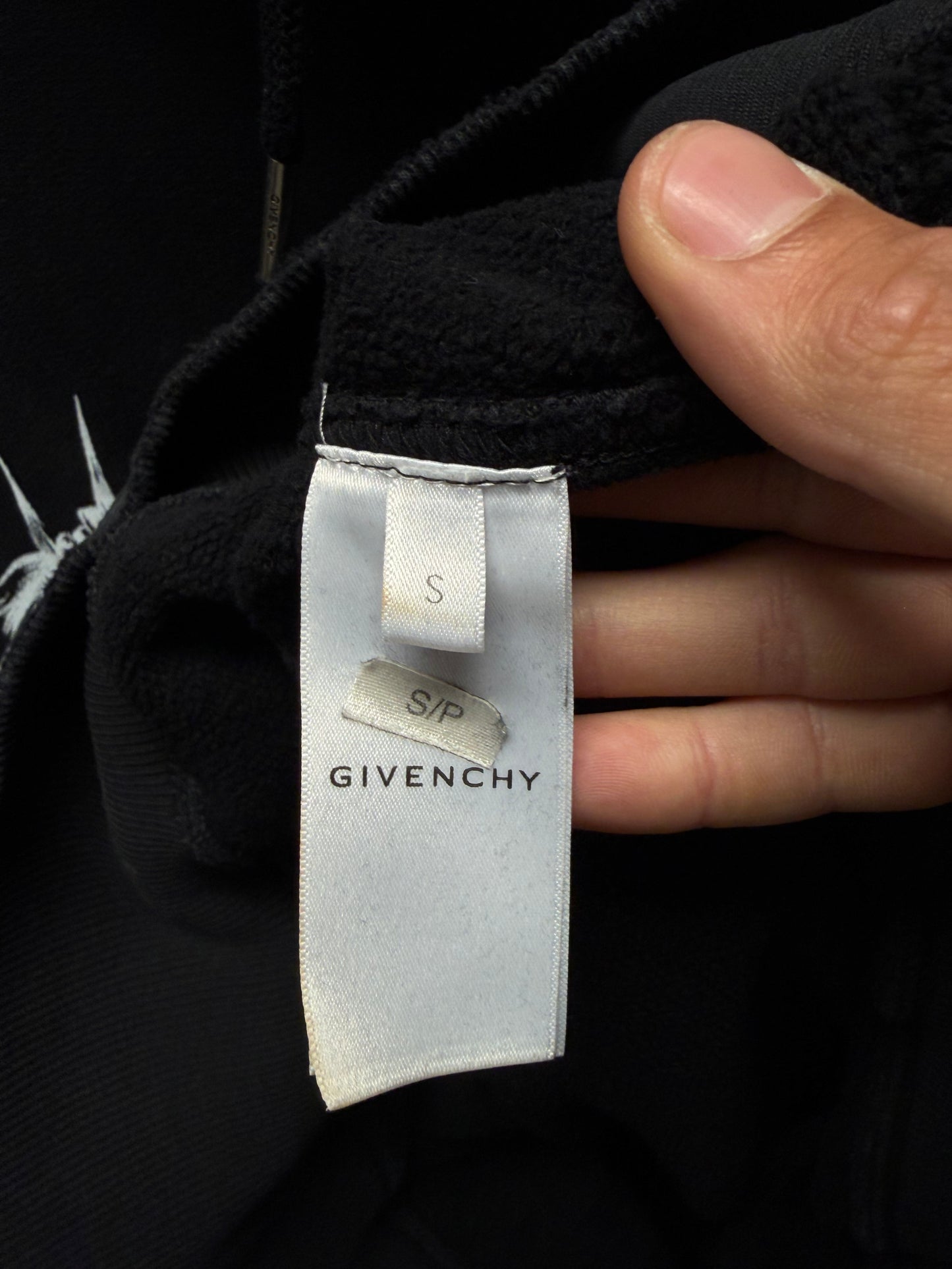 Givenchy ‘Barbed Wire’ Embroidered Logo Black Distressed Hoodie