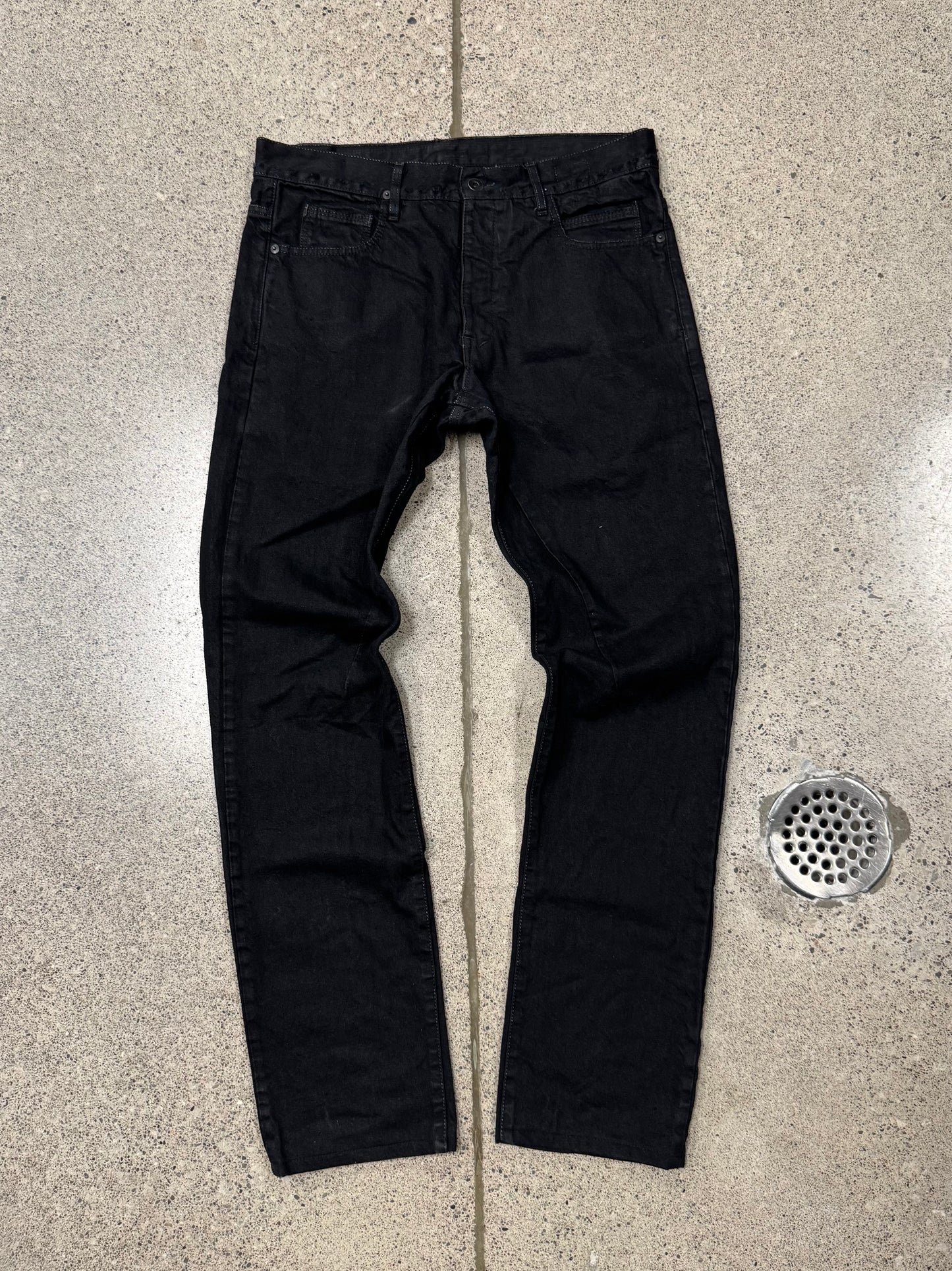 Rick Owens Olmar & Mirta Era ‘Detroit Cut’ Black Denim